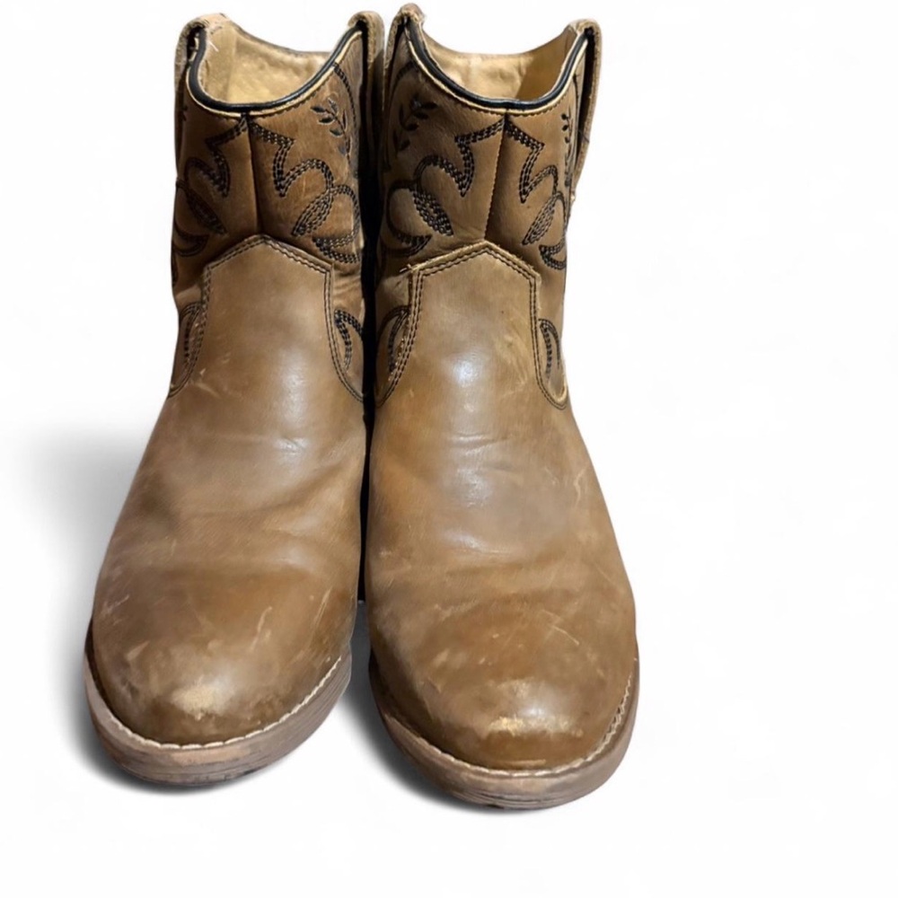 Sterling Silver Preowned Brown Leather Ankle Boots